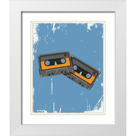 Tapes 2 White Modern Wood Framed Art Print with Double Matting by Allen, Kimberly