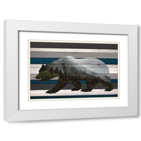 Bear Mountain Range White Modern Wood Framed Art Print with Double Matting by Allen, Kimberly