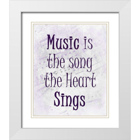 Music is the Song A White Modern Wood Framed Art Print with Double Matting by Allen, Kimberly