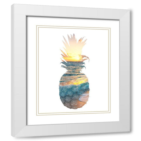 Beach Sunsets 2 White Modern Wood Framed Art Print with Double Matting by Allen, Kimberly