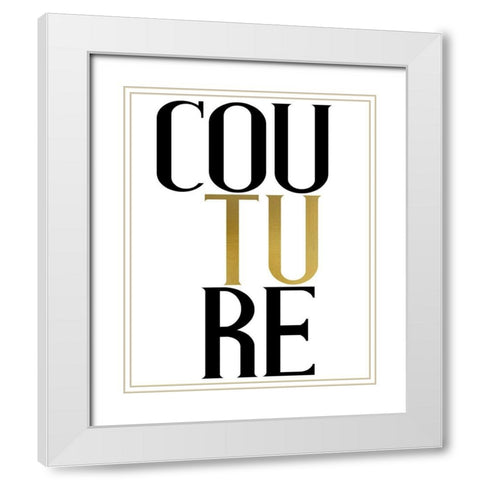 Couture 1 White Modern Wood Framed Art Print with Double Matting by Allen, Kimberly