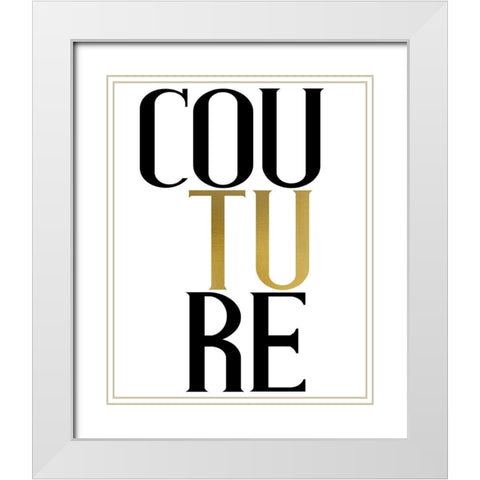 Couture 1 White Modern Wood Framed Art Print with Double Matting by Allen, Kimberly
