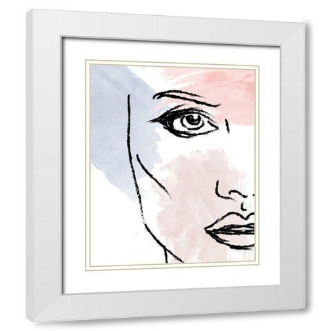 Focus 1 White Modern Wood Framed Art Print with Double Matting by Allen, Kimberly
