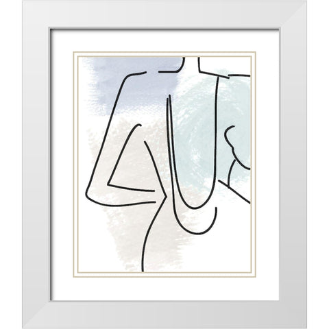 Figure A White Modern Wood Framed Art Print with Double Matting by Allen, Kimberly