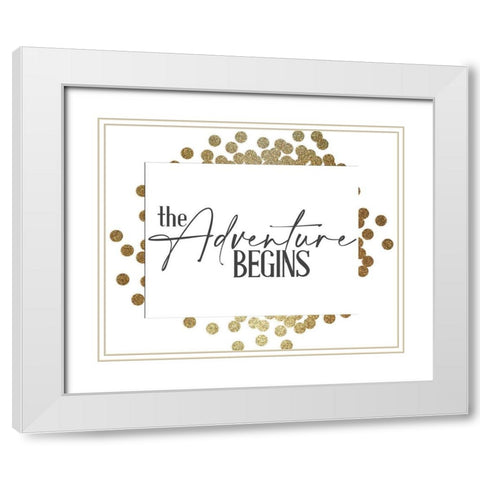 The Adventure White Modern Wood Framed Art Print with Double Matting by Allen, Kimberly