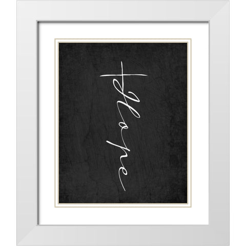 Hope Cross White Modern Wood Framed Art Print with Double Matting by Allen, Kimberly