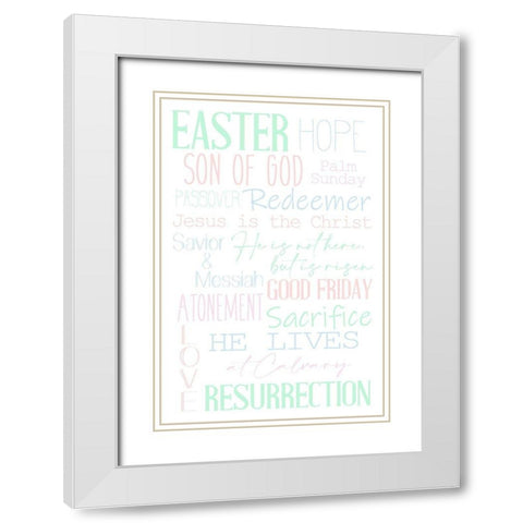Redeemer White Modern Wood Framed Art Print with Double Matting by Allen, Kimberly
