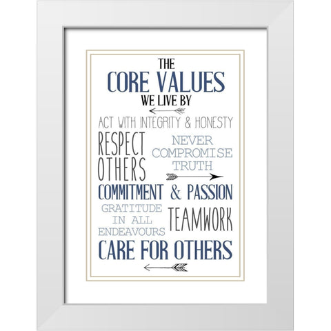 Core Values White Modern Wood Framed Art Print with Double Matting by Allen, Kimberly