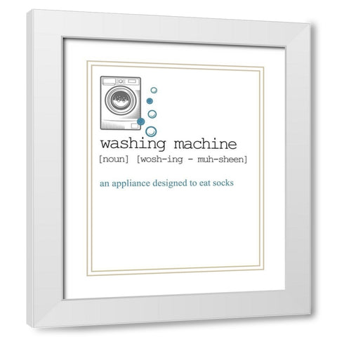 Washing 1 White Modern Wood Framed Art Print with Double Matting by Allen, Kimberly