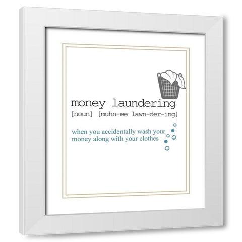 Washing 3 White Modern Wood Framed Art Print with Double Matting by Allen, Kimberly