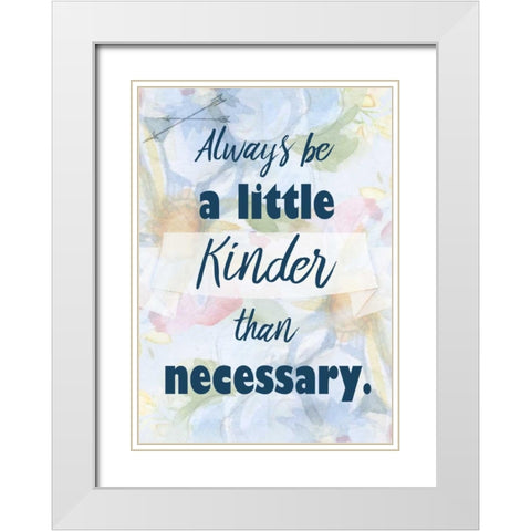 Always Be White Modern Wood Framed Art Print with Double Matting by Allen, Kimberly