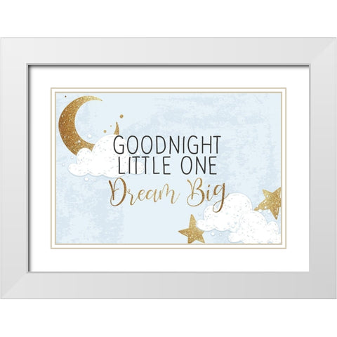 Goodnight White Modern Wood Framed Art Print with Double Matting by Allen, Kimberly