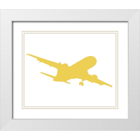 Lets Jet 1 White Modern Wood Framed Art Print with Double Matting by Allen, Kimberly