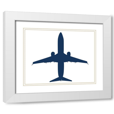 Lets Jet 2 White Modern Wood Framed Art Print with Double Matting by Allen, Kimberly