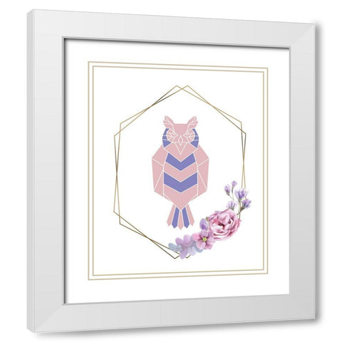 Geo Animal 1 White Modern Wood Framed Art Print with Double Matting by Allen, Kimberly