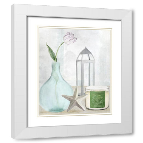 Seaside Escape 1 White Modern Wood Framed Art Print with Double Matting by Allen, Kimberly