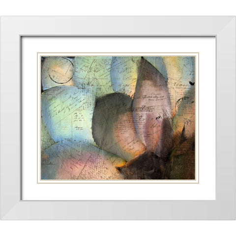 Carte Postale Succulent White Modern Wood Framed Art Print with Double Matting by Allen, Kimberly