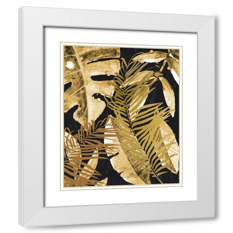 Tropic Golds 1 White Modern Wood Framed Art Print with Double Matting by Allen, Kimberly