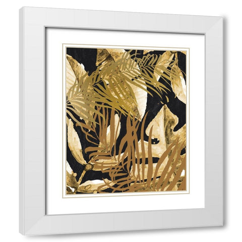 Tropic Golds 2 White Modern Wood Framed Art Print with Double Matting by Allen, Kimberly