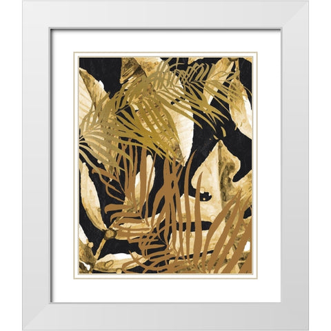Tropic Golds 2 White Modern Wood Framed Art Print with Double Matting by Allen, Kimberly