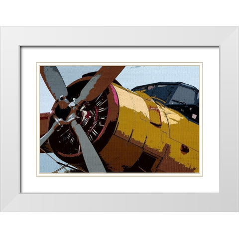 Propeller White Modern Wood Framed Art Print with Double Matting by Allen, Kimberly