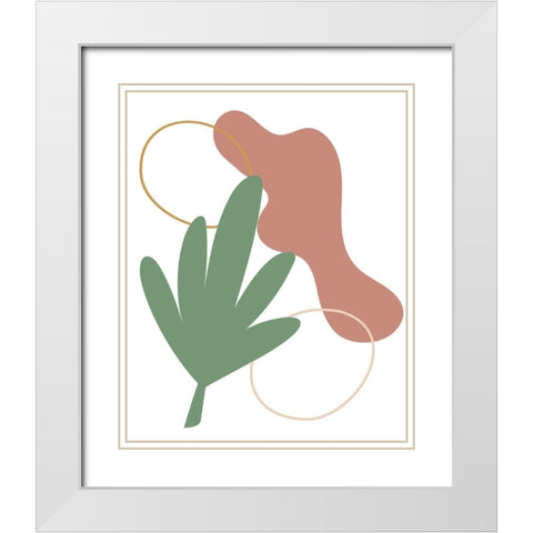 Organic 2 White Modern Wood Framed Art Print with Double Matting by Allen, Kimberly