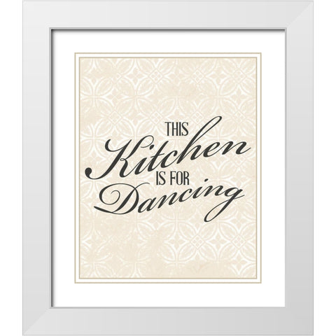 This Kitchen is for Dancing 3 White Modern Wood Framed Art Print with Double Matting by Allen, Kimberly