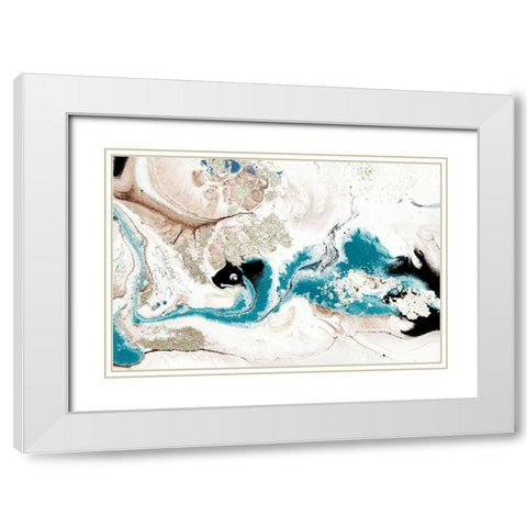 River Run White Modern Wood Framed Art Print with Double Matting by Kimberly, Allen