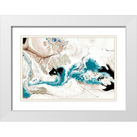 River Run White Modern Wood Framed Art Print with Double Matting by Kimberly, Allen