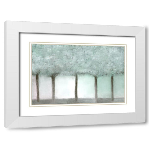 Grove White Modern Wood Framed Art Print with Double Matting by Allen, Kimberly