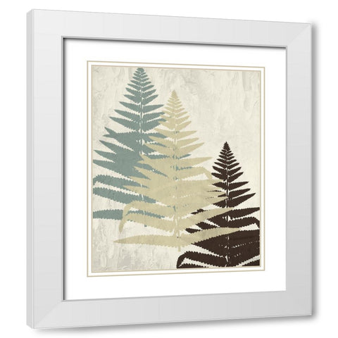 Fern 2 White Modern Wood Framed Art Print with Double Matting by Allen, Kimberly