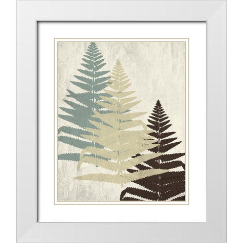 Fern 2 White Modern Wood Framed Art Print with Double Matting by Allen, Kimberly