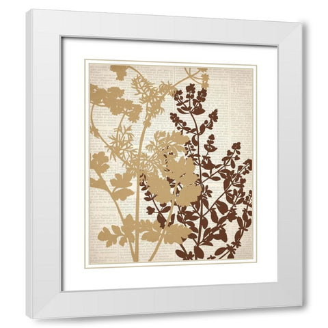 Newspaper 1 White Modern Wood Framed Art Print with Double Matting by Allen, Kimberly