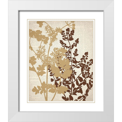 Newspaper 1 White Modern Wood Framed Art Print with Double Matting by Allen, Kimberly