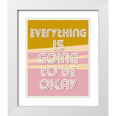 Everything White Modern Wood Framed Art Print with Double Matting by Allen, Kimberly