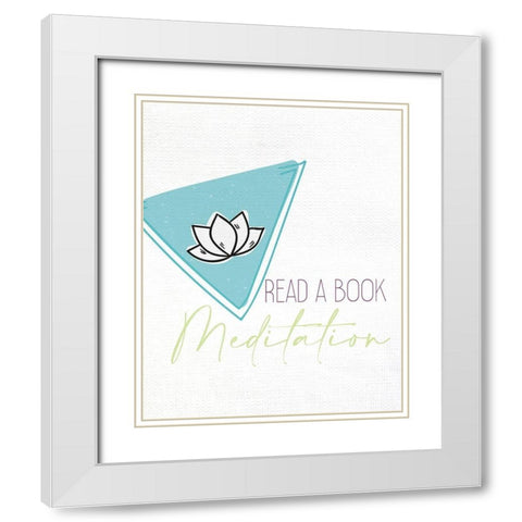 Self Care Menu 1 White Modern Wood Framed Art Print with Double Matting by Allen, Kimberly