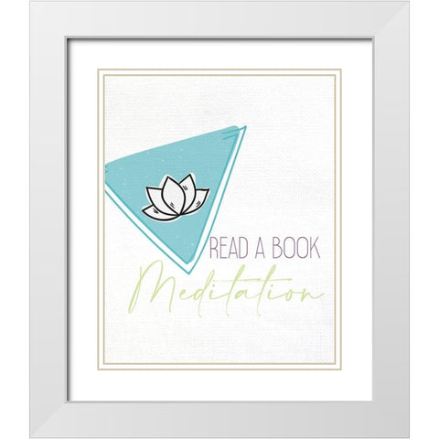 Self Care Menu 1 White Modern Wood Framed Art Print with Double Matting by Allen, Kimberly