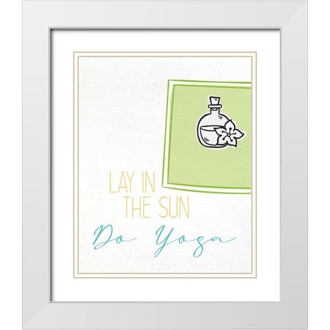 Self Care Menu 3 White Modern Wood Framed Art Print with Double Matting by Allen, Kimberly