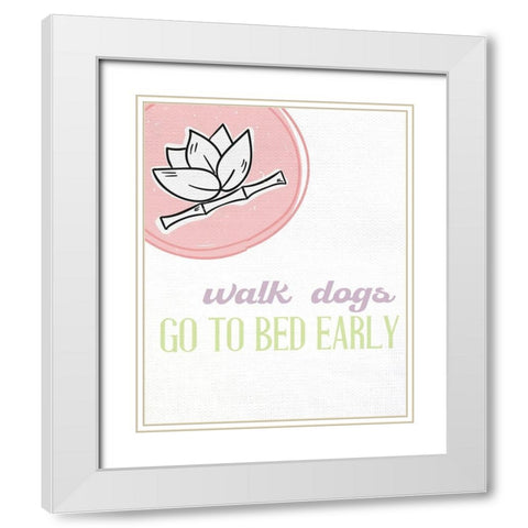 Self Care Menu 4 White Modern Wood Framed Art Print with Double Matting by Allen, Kimberly