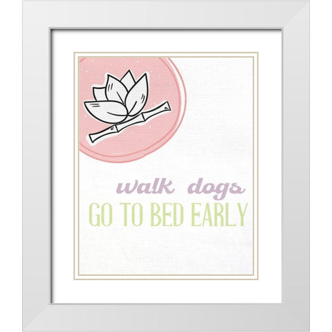 Self Care Menu 4 White Modern Wood Framed Art Print with Double Matting by Allen, Kimberly