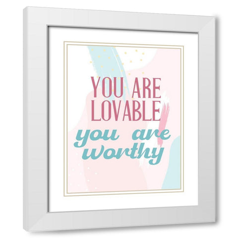 Positive Affirmations 1 White Modern Wood Framed Art Print with Double Matting by Allen, Kimberly