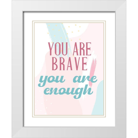 Positive Affirmations 3 White Modern Wood Framed Art Print with Double Matting by Allen, Kimberly