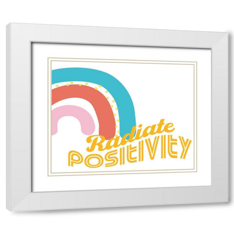 Radiate White Modern Wood Framed Art Print with Double Matting by Allen, Kimberly