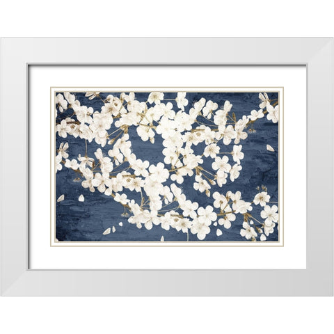 Magnolia Blues White Modern Wood Framed Art Print with Double Matting by Allen, Kimberly
