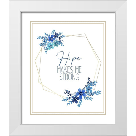 Hope Makes Me White Modern Wood Framed Art Print with Double Matting by Allen, Kimberly