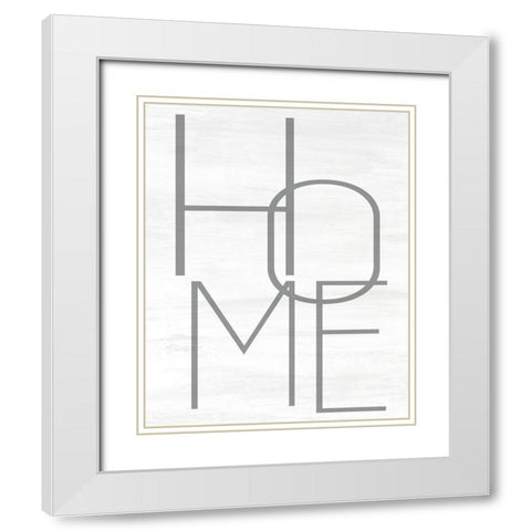 HOME White Modern Wood Framed Art Print with Double Matting by Allen, Kimberly