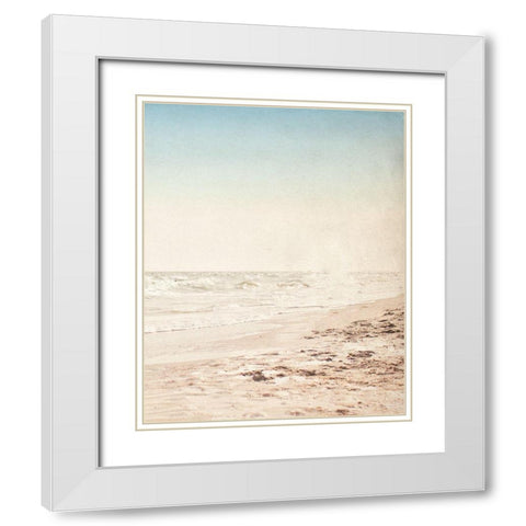 Beach Waves 2 White Modern Wood Framed Art Print with Double Matting by Allen, Kimberly