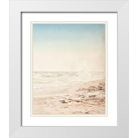 Beach Waves 2 White Modern Wood Framed Art Print with Double Matting by Allen, Kimberly