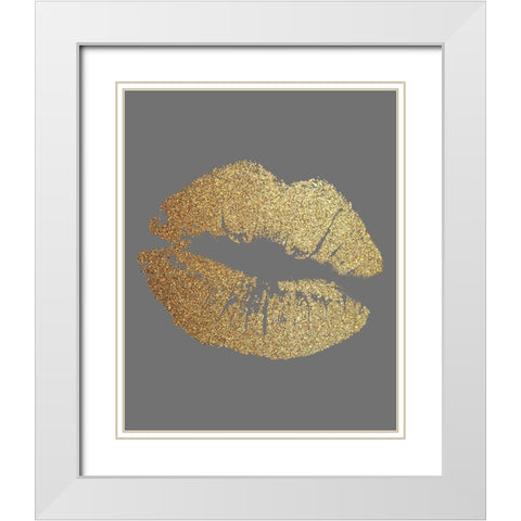 Fashionista 7 White Modern Wood Framed Art Print with Double Matting by Allen, Kimberly