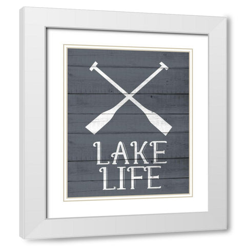 Lake House 5 White Modern Wood Framed Art Print with Double Matting by Allen, Kimberly